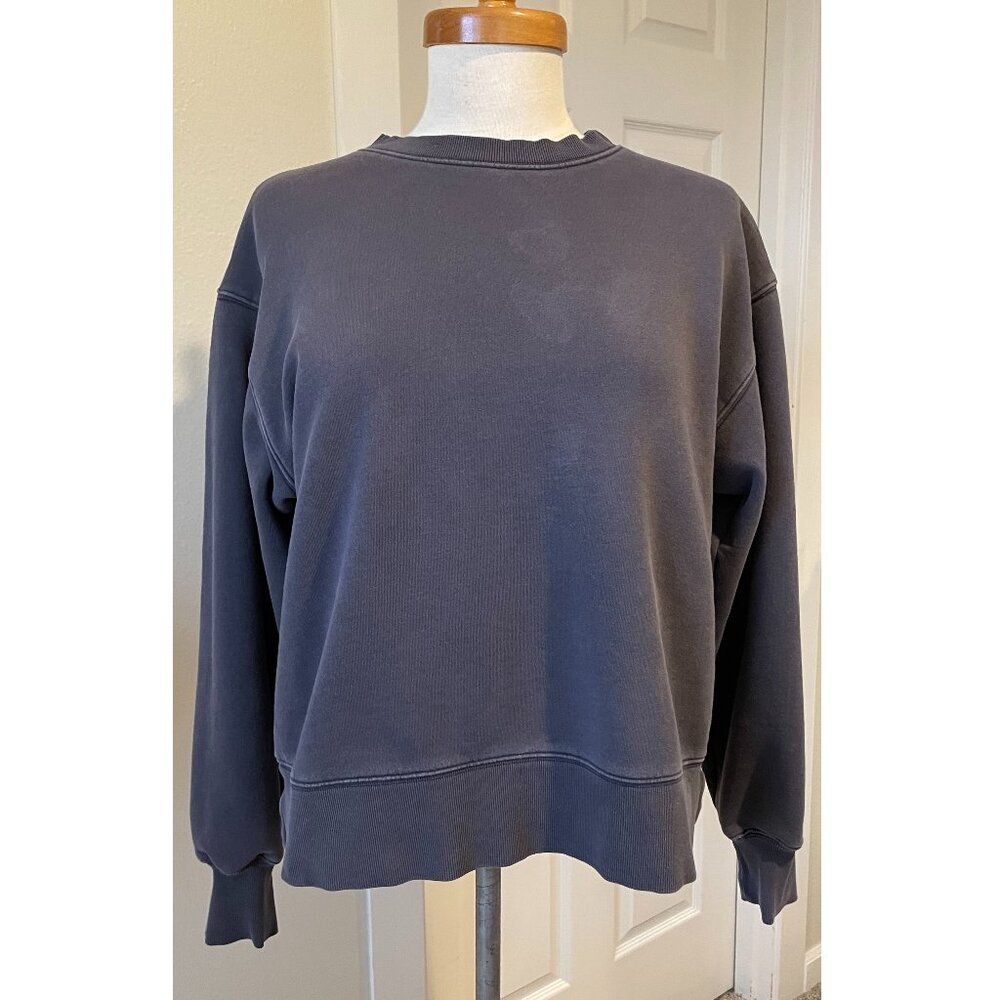 Aritzia TNA CozyAF Fleece Crew Neck Dark Purple Size 1 Please Read